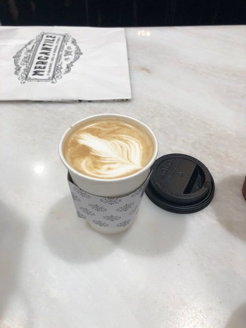 Vanilla latte from the Pioneer Woman Mercantile bakery